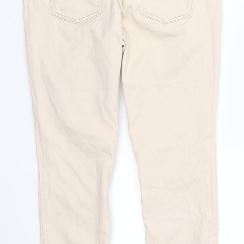 NEXT Womens Beige  Denim Cropped Jeans Size 8 L24 in
