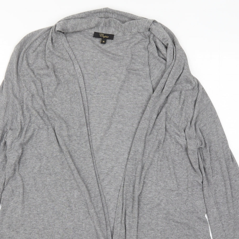 Cupio Womens Grey  Knit Cardigan Jumper Size M