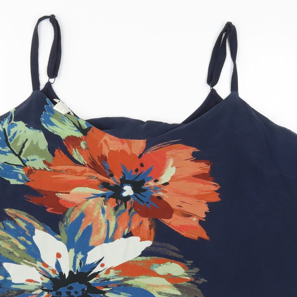 Monsoon Womens Blue Floral  Basic Tank Size 22