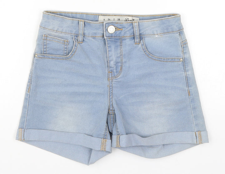 Denim Co Womens Blue Denim Hot Pants Shorts Size 6