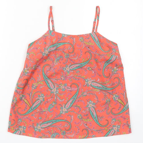 River Island Womens Red Paisley  Basic Tank Size 8