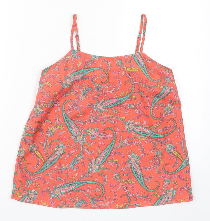 River Island Womens Red Paisley  Basic Tank Size 8