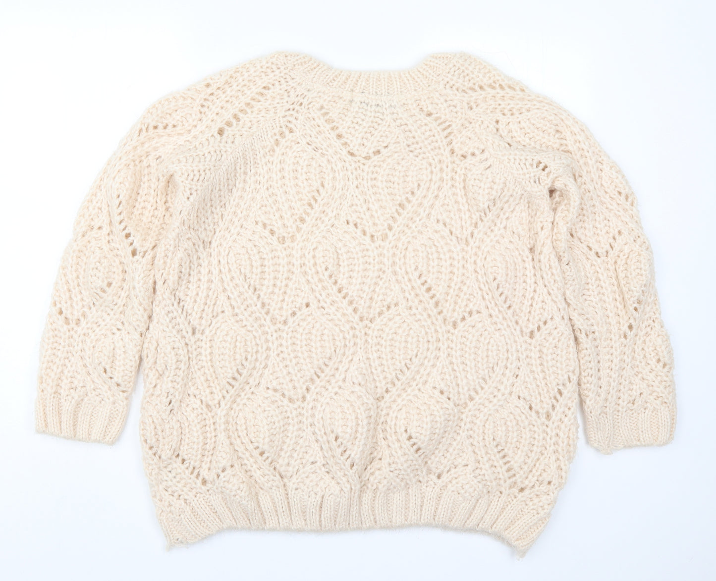 River Island Womens Beige  Knit Pullover Jumper Size 6