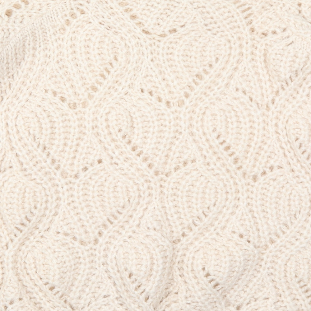 River Island Womens Beige  Knit Pullover Jumper Size 6