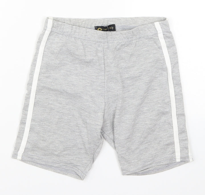 I SAW IT FIRST Womens Grey Striped  Biker Shorts Size 23 in