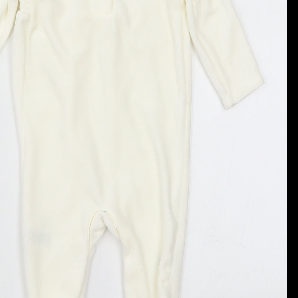 Matalan Girls Ivory Floral  Cami One Piece Size 0-3 Months