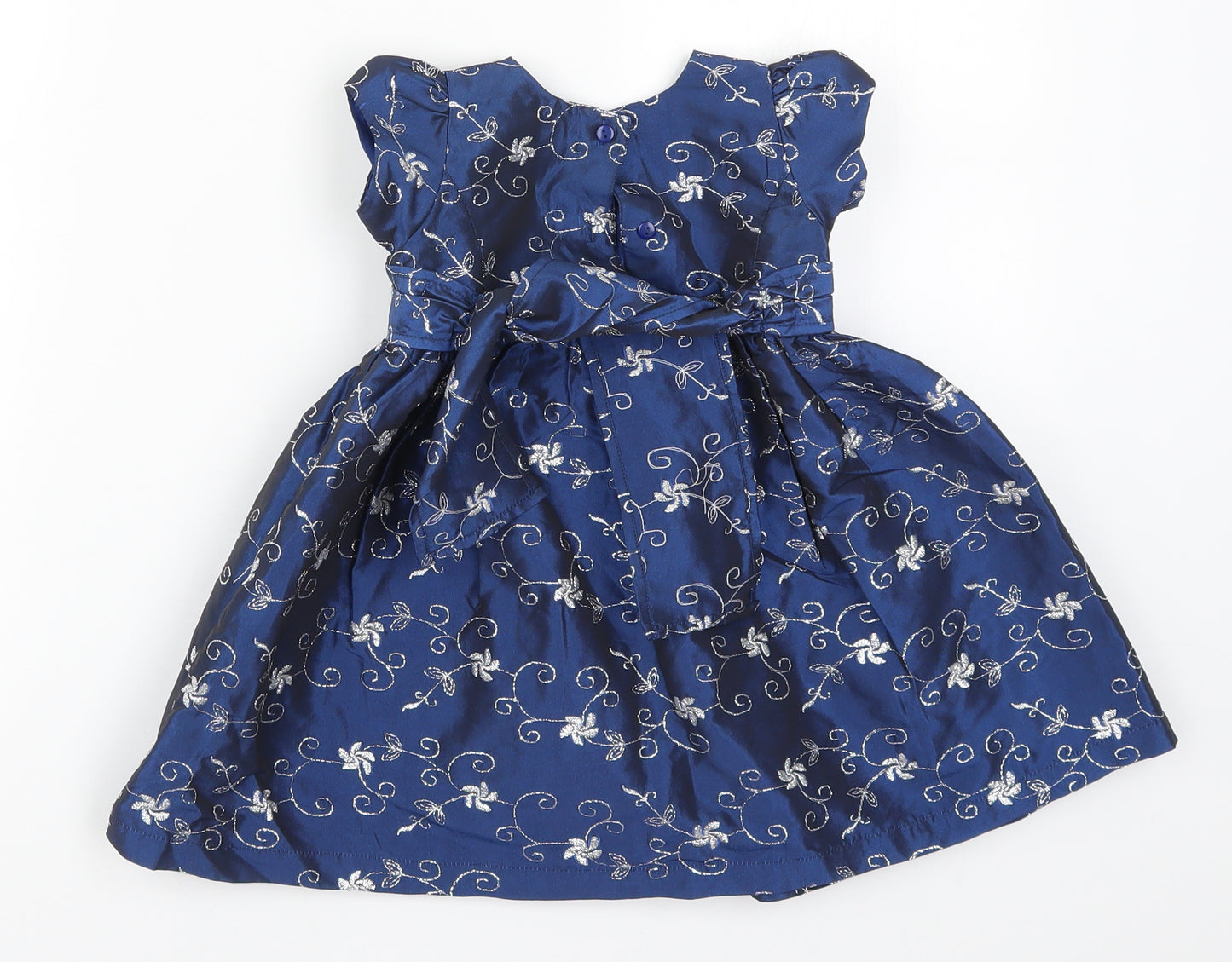 Eatlyu Days Girls Blue Floral  Fit & Flare  Size 6-9 Months