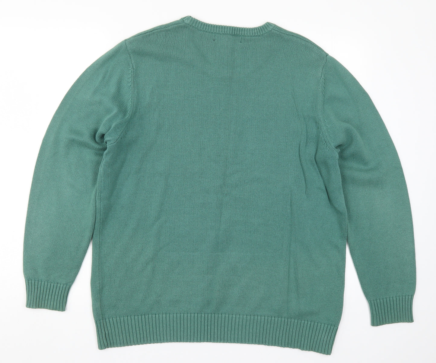 Easy Mens Green  Knit Pullover Jumper Size M