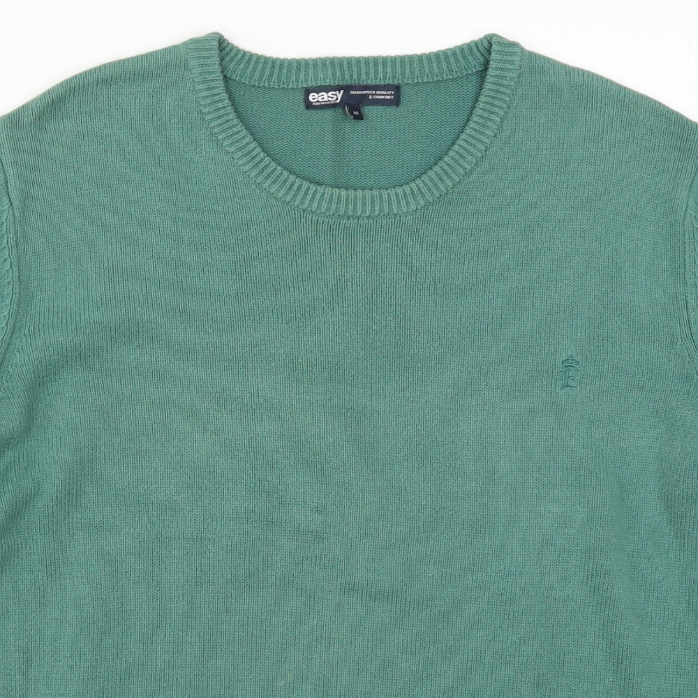 Easy Mens Green  Knit Pullover Jumper Size M