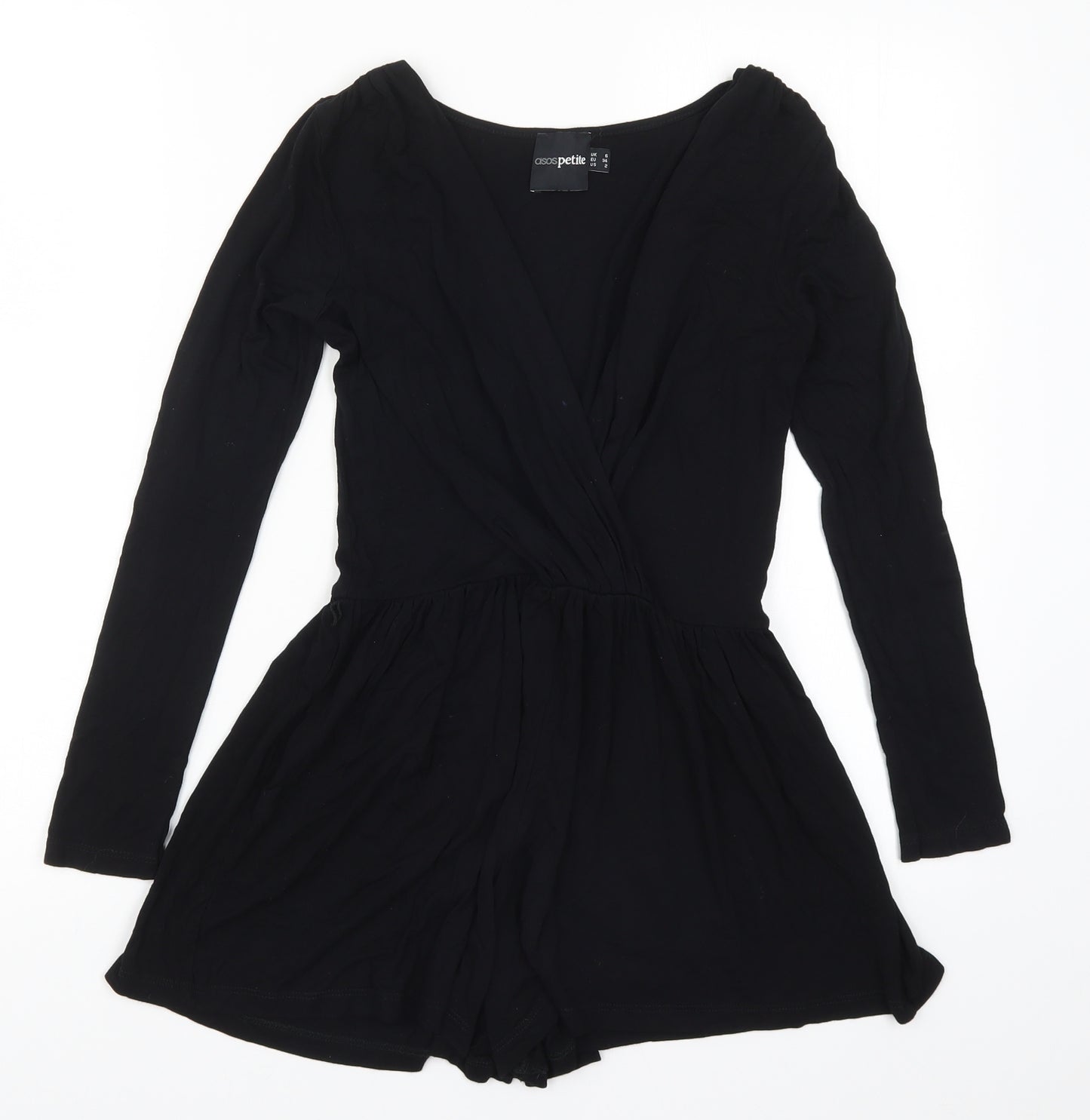 ASOS Womens Black   Playsuit One-Piece Size 6 L4 in