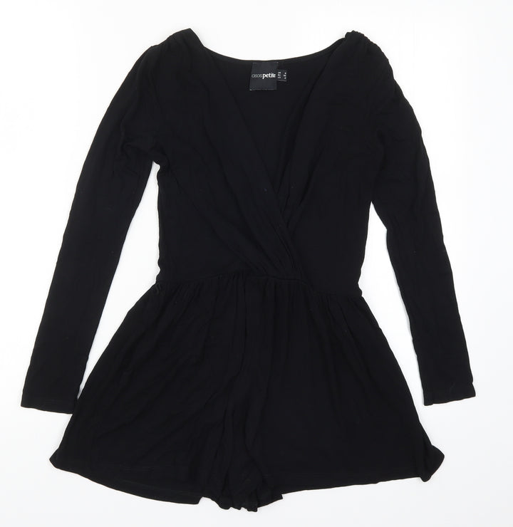 ASOS Womens Black   Playsuit One-Piece Size 6 L4 in