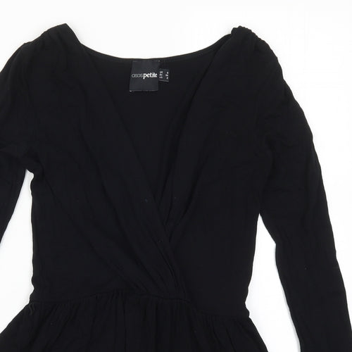 ASOS Womens Black   Playsuit One-Piece Size 6 L4 in