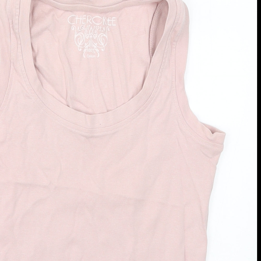 Cherokee Womens Pink   Basic Tank Size 10