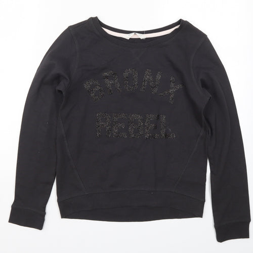 NEXT Girls Black   Pullover Sweatshirt Size 11-12 Years  - Bronx Rebel