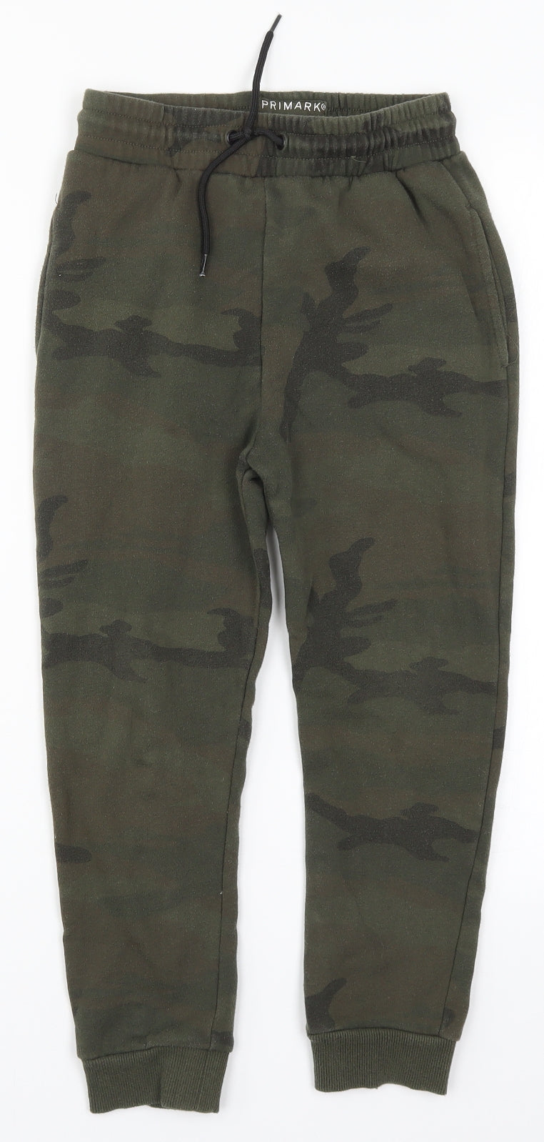 Primark Boys Green Camouflage  Sweatpants Trousers Size 9-10 Years