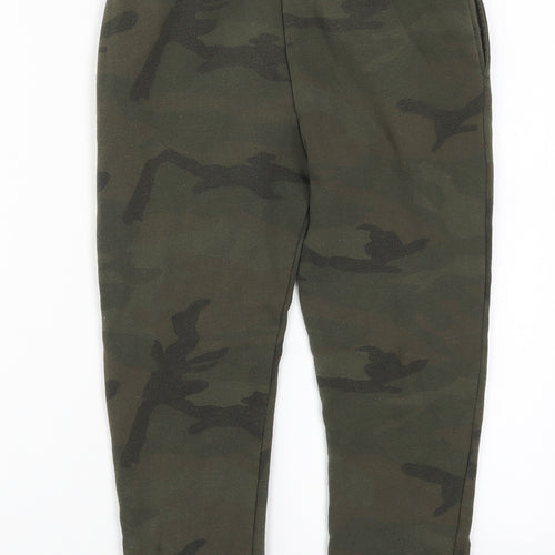 Primark Boys Green Camouflage  Sweatpants Trousers Size 9-10 Years
