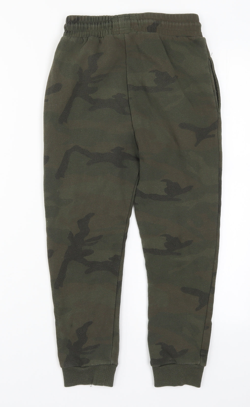 Primark Boys Green Camouflage  Sweatpants Trousers Size 9-10 Years
