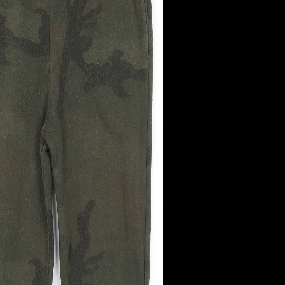 Primark Boys Green Camouflage  Sweatpants Trousers Size 9-10 Years
