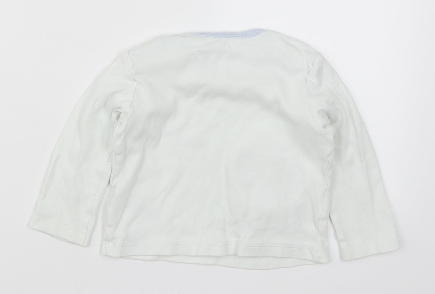 Morrisons Baby White   Basic T-Shirt Size 12-18 Months  - Tatty Teddy Tiny Little Dreamer