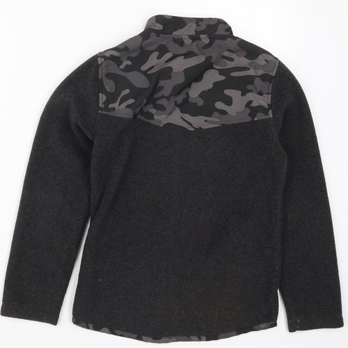 M&Co Boys Grey Camouflage Fleece Jacket  Size 9-10 Years