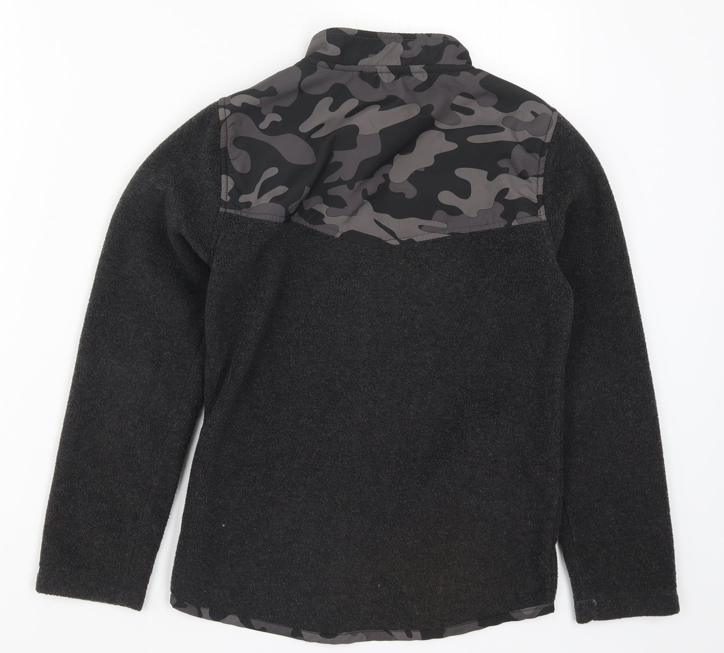 M&Co Boys Grey Camouflage Fleece Jacket  Size 9-10 Years