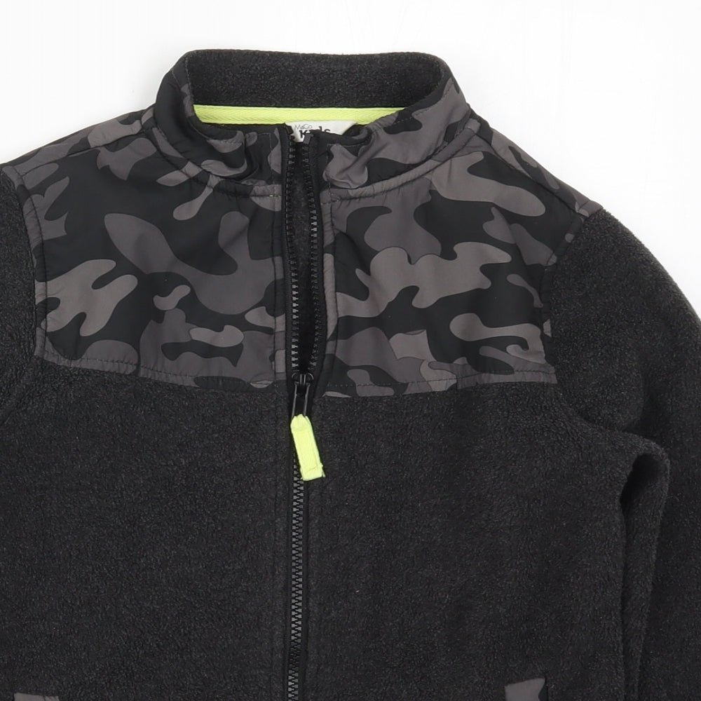 M&Co Boys Grey Camouflage Fleece Jacket  Size 9-10 Years