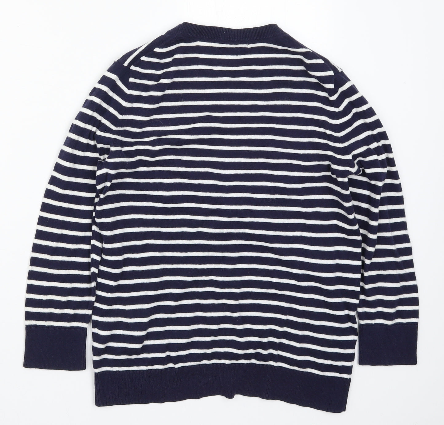 Gap Womens Blue Striped Knit Cardigan Jumper Size M
