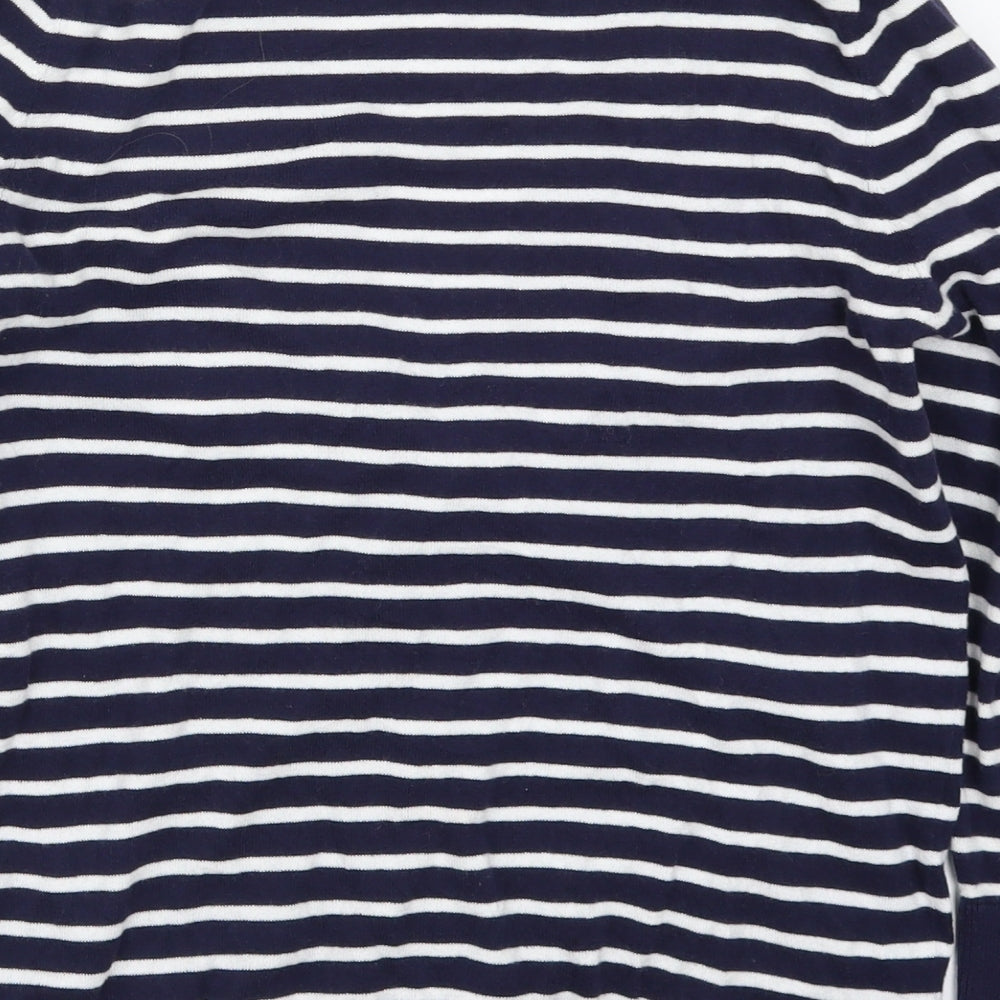 Gap Womens Blue Striped Knit Cardigan Jumper Size M