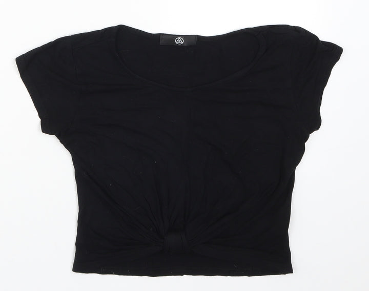 Missguided Womens Black Basic T-Shirt Size 6