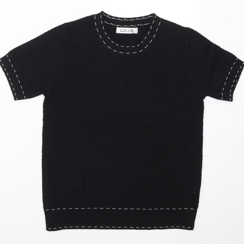 Luc-Ce Womens Black   Basic T-Shirt Size M