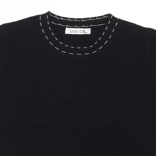 Luc-Ce Womens Black   Basic T-Shirt Size M