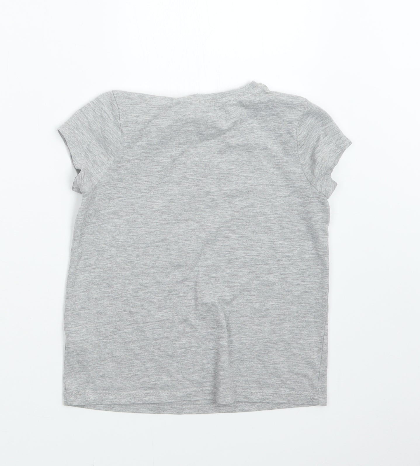 George Girls Grey   Basic T-Shirt Size 7-8 Years