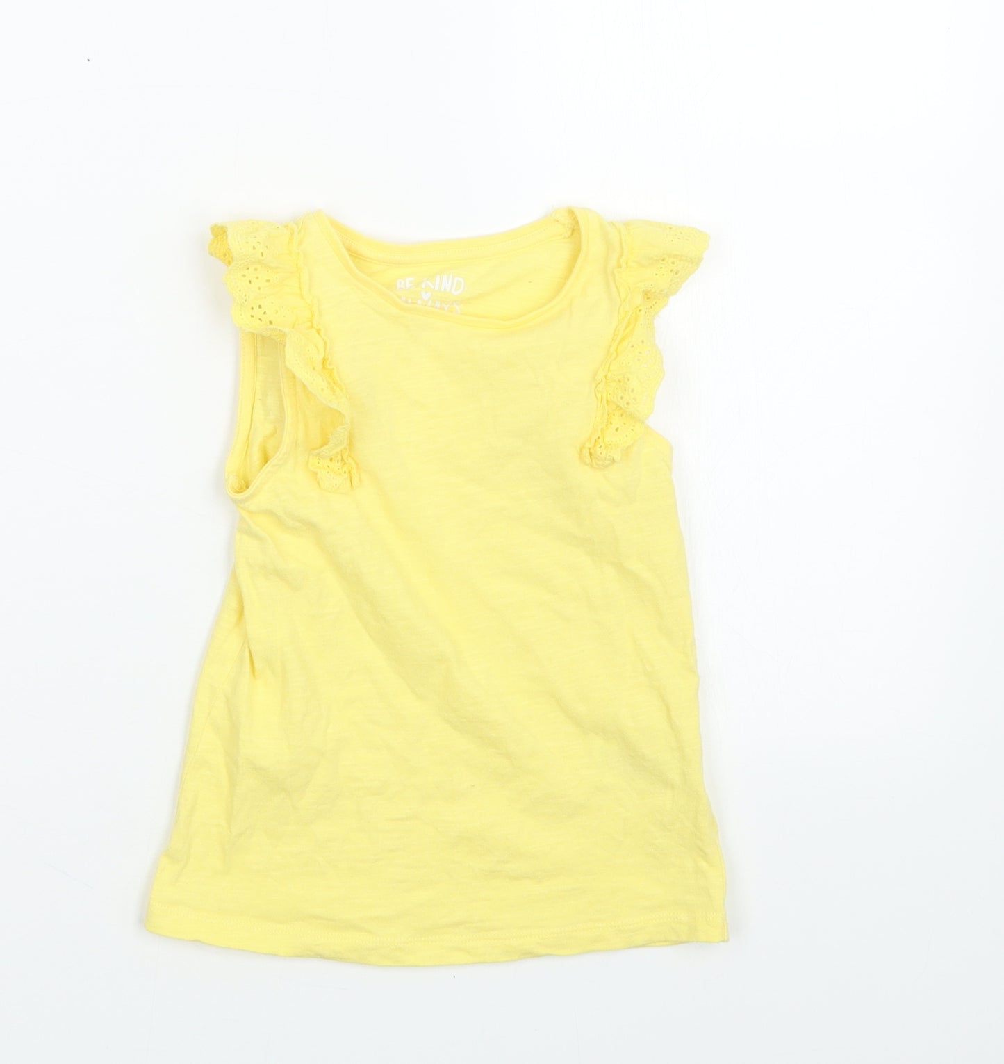 F&F Girls Yellow   Basic T-Shirt Size 4-5 Years