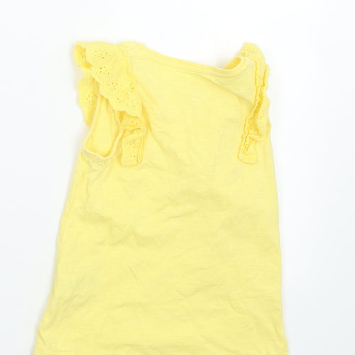 F&F Girls Yellow   Basic T-Shirt Size 4-5 Years