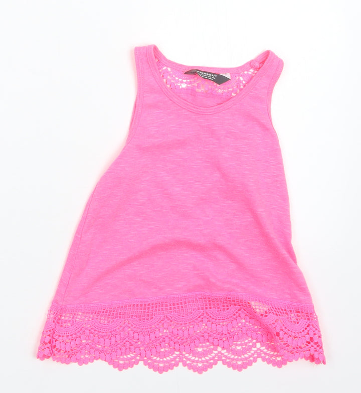 Primark Girls Pink   Basic T-Shirt Size 4-5 Years