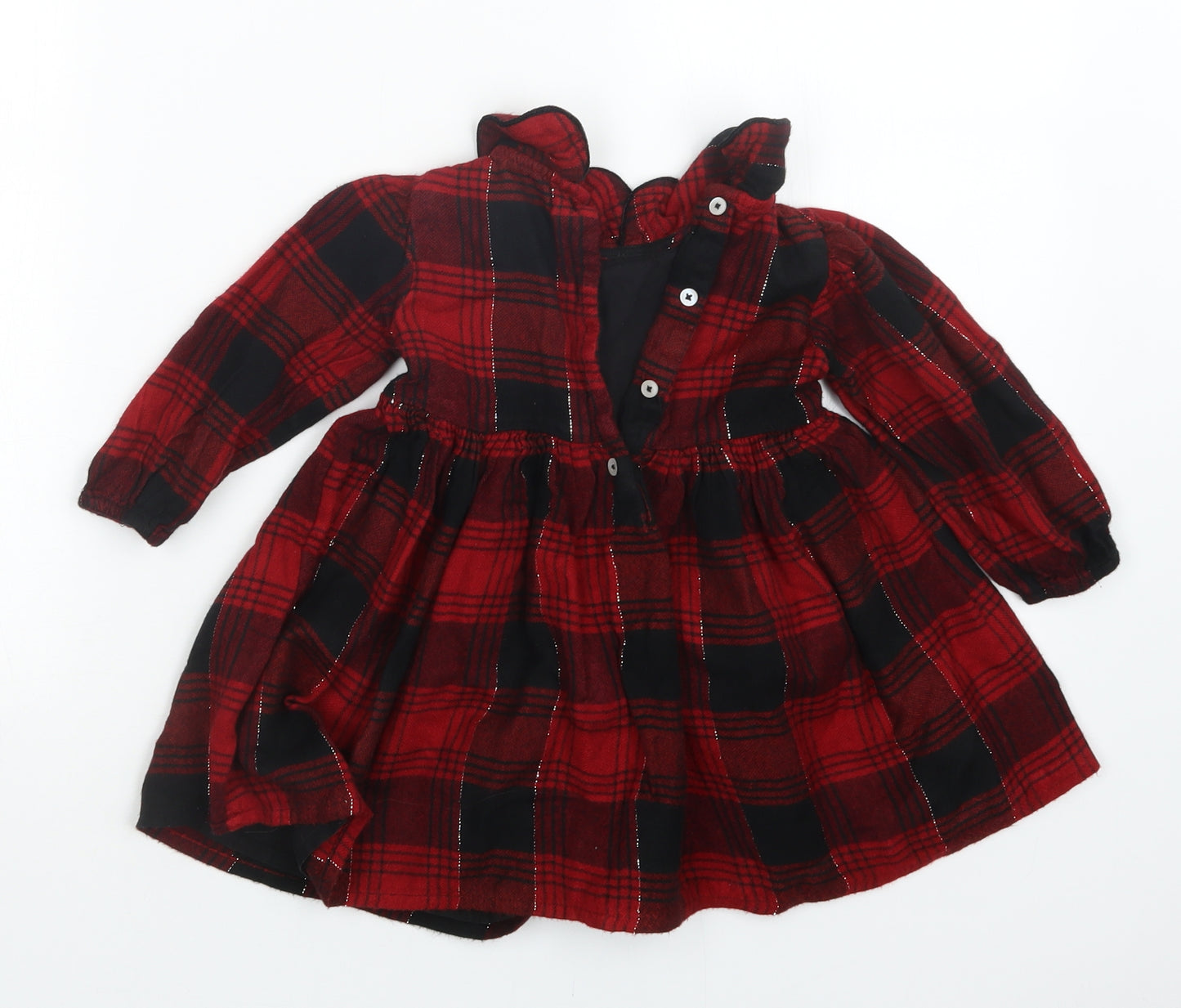 Matalan  Red Check  T-Shirt Dress  Size 18-24 Months