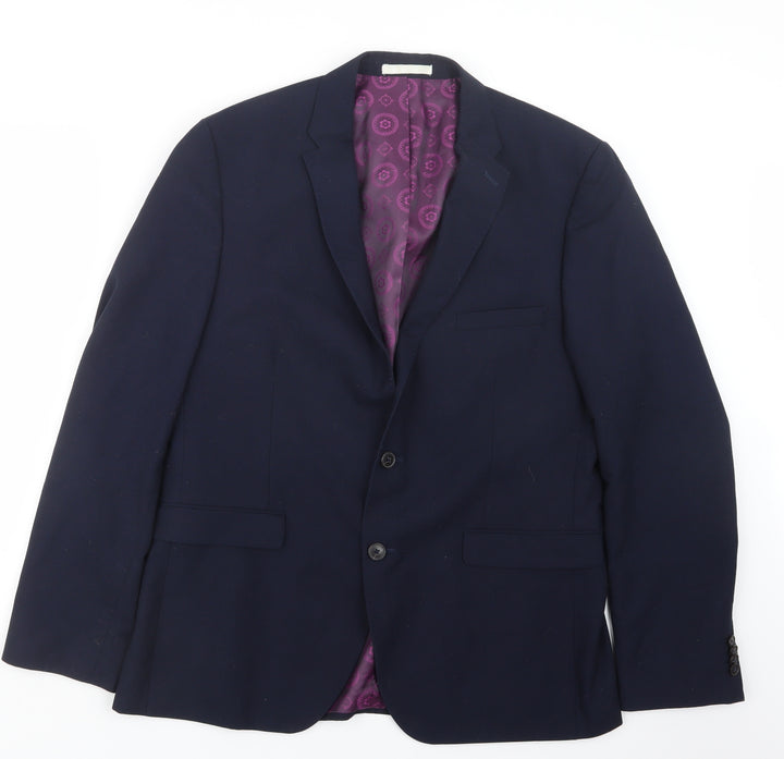 Burton Mens Blue Jacket Suit Jacket Size 38