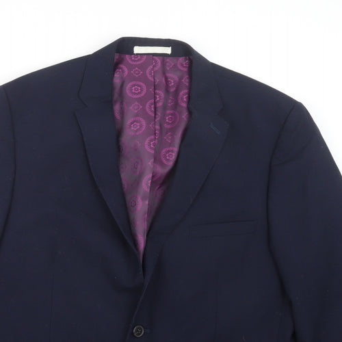 Burton Mens Blue   Jacket Suit Jacket Size 38