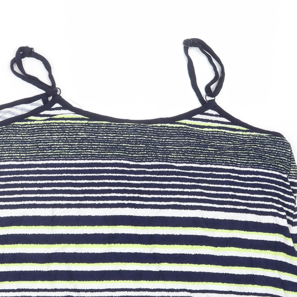 Dorothy Perkins Womens Blue Striped  Basic Tank Size 14