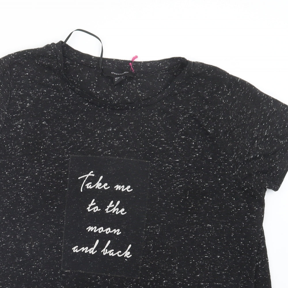 Atmosphere Womens Black   Basic T-Shirt Size 12