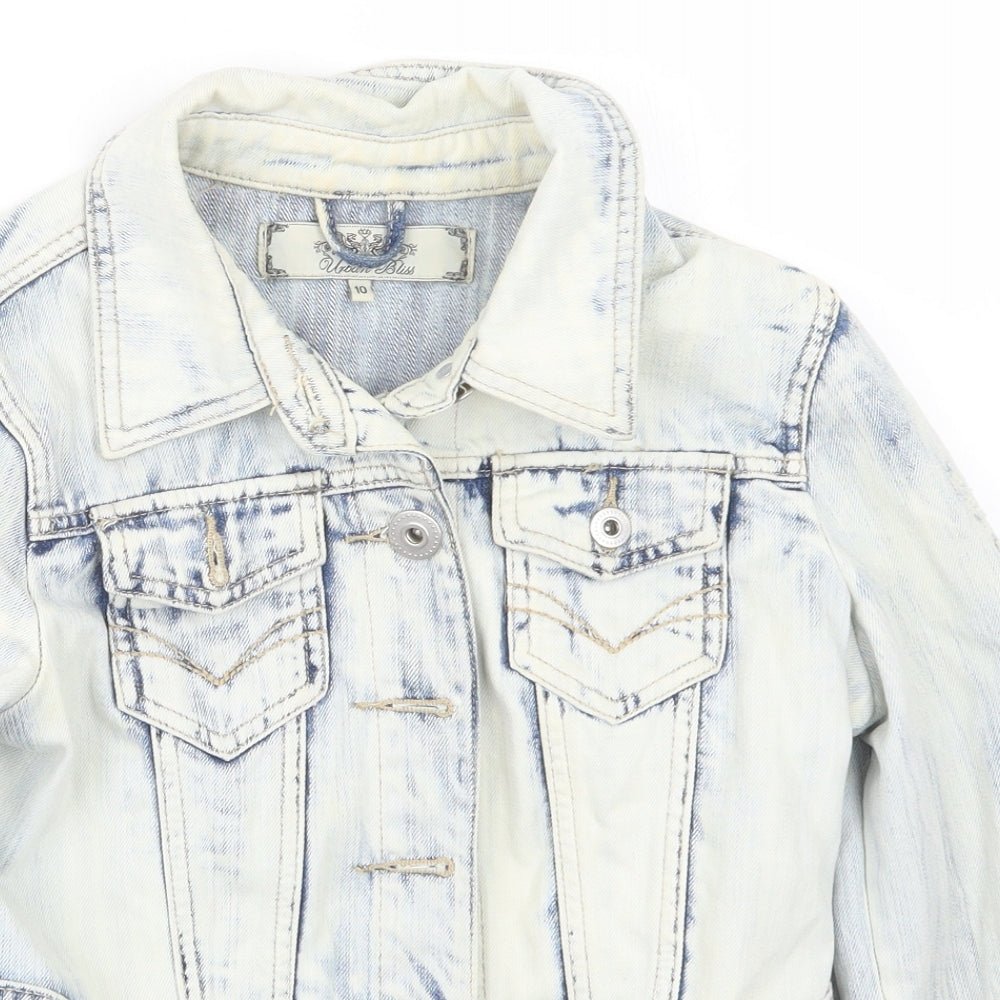Urban Bliss Womens Blue  Denim Jacket  Size 10