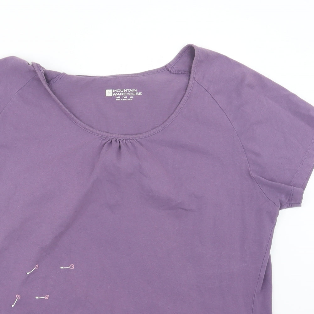 Mountain Warehouse Womens Purple   Basic T-Shirt Size 20