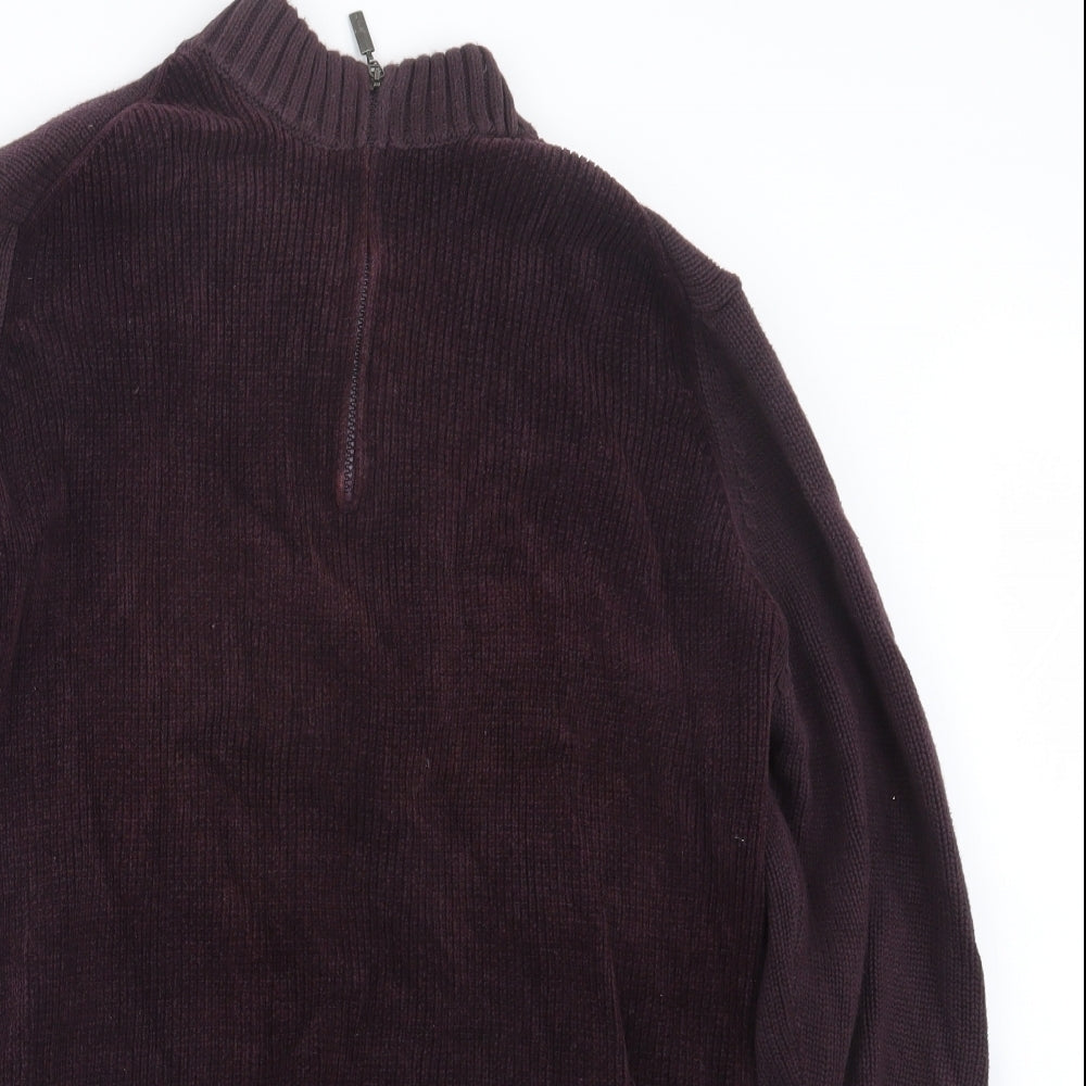 Marks and Spencer Mens Purple  Knit Pullover Sweatshirt Size M