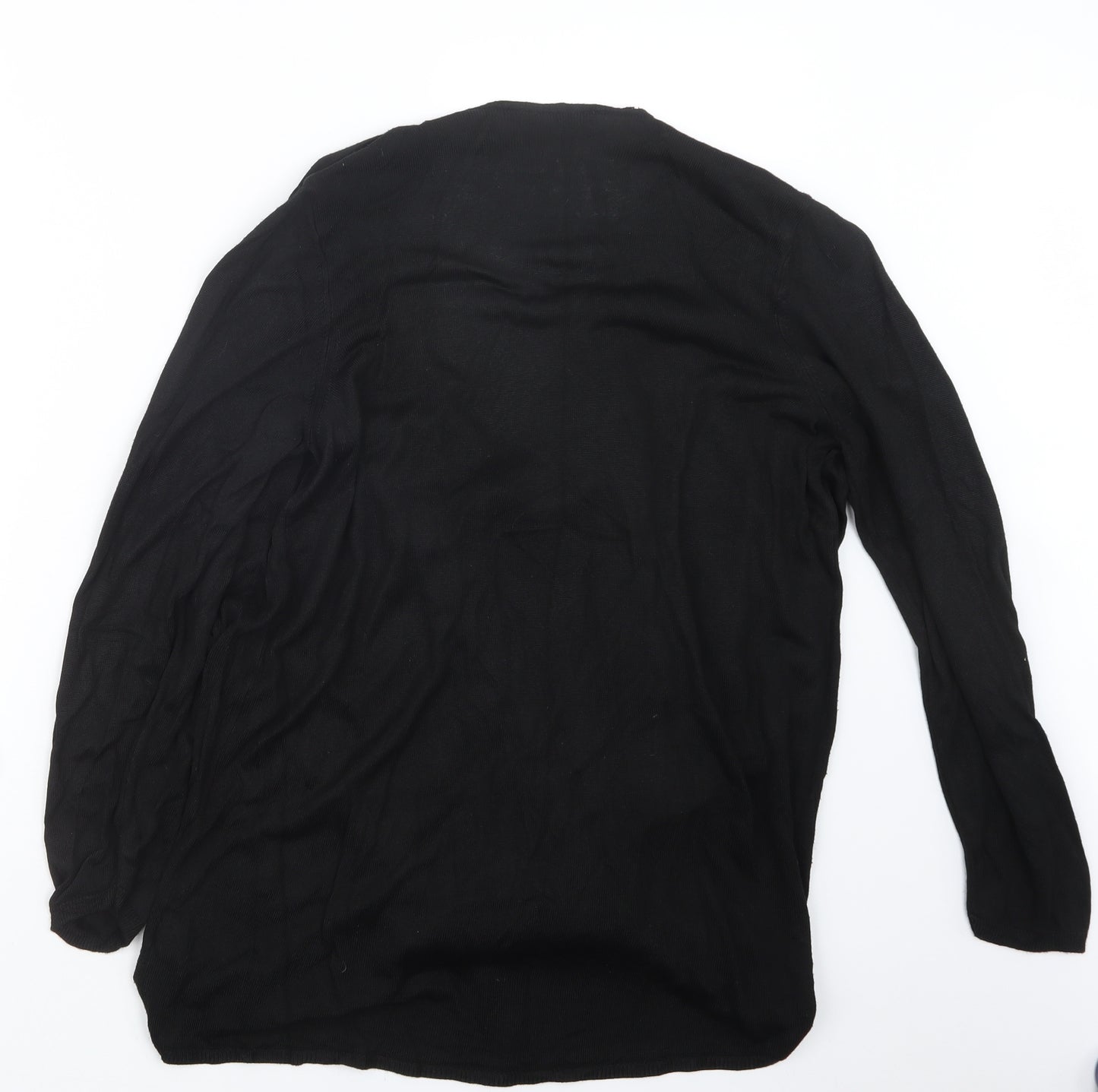 Per Una Womens Black  Knit Cardigan Jumper Size 16