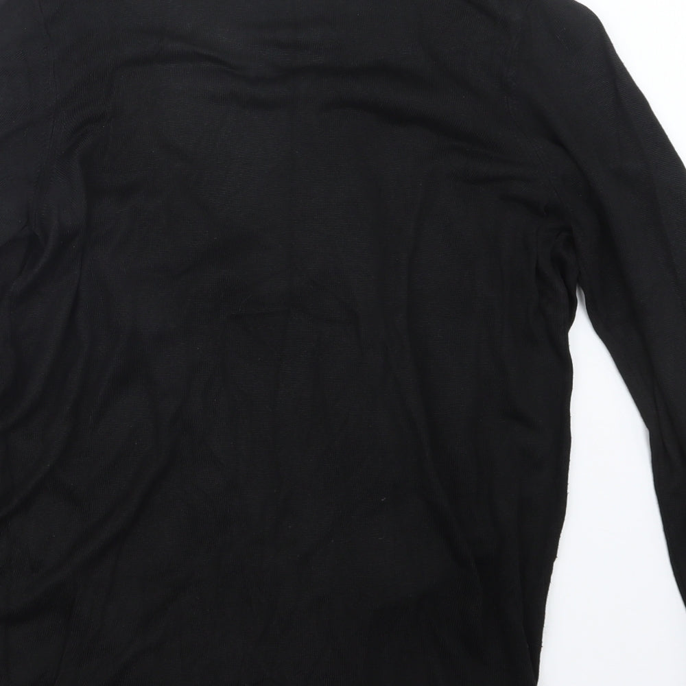 Per Una Womens Black  Knit Cardigan Jumper Size 16