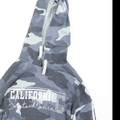 New Look Girls Grey Camouflage  Pullover Hoodie Size 10-11 Years