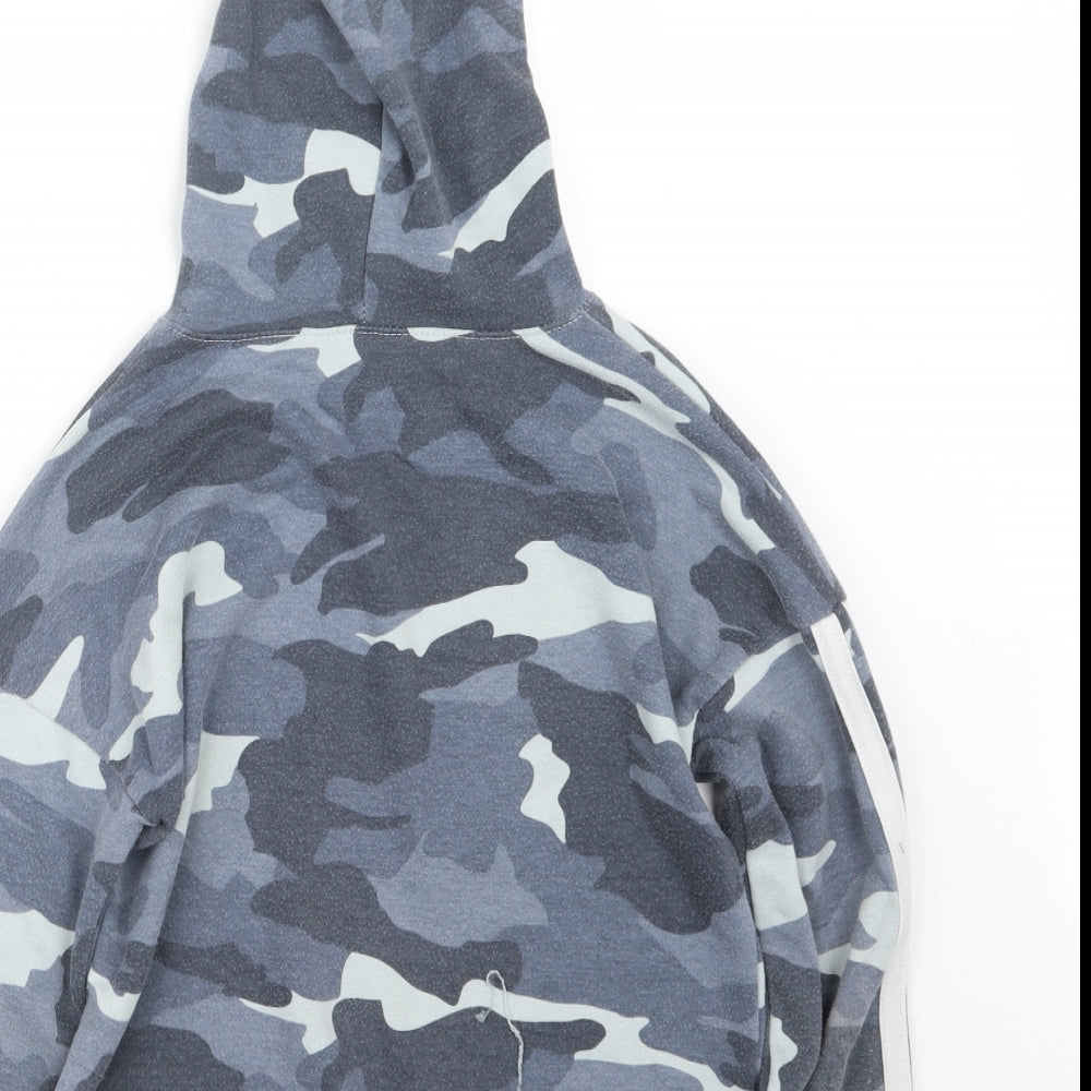 New Look Girls Grey Camouflage  Pullover Hoodie Size 10-11 Years