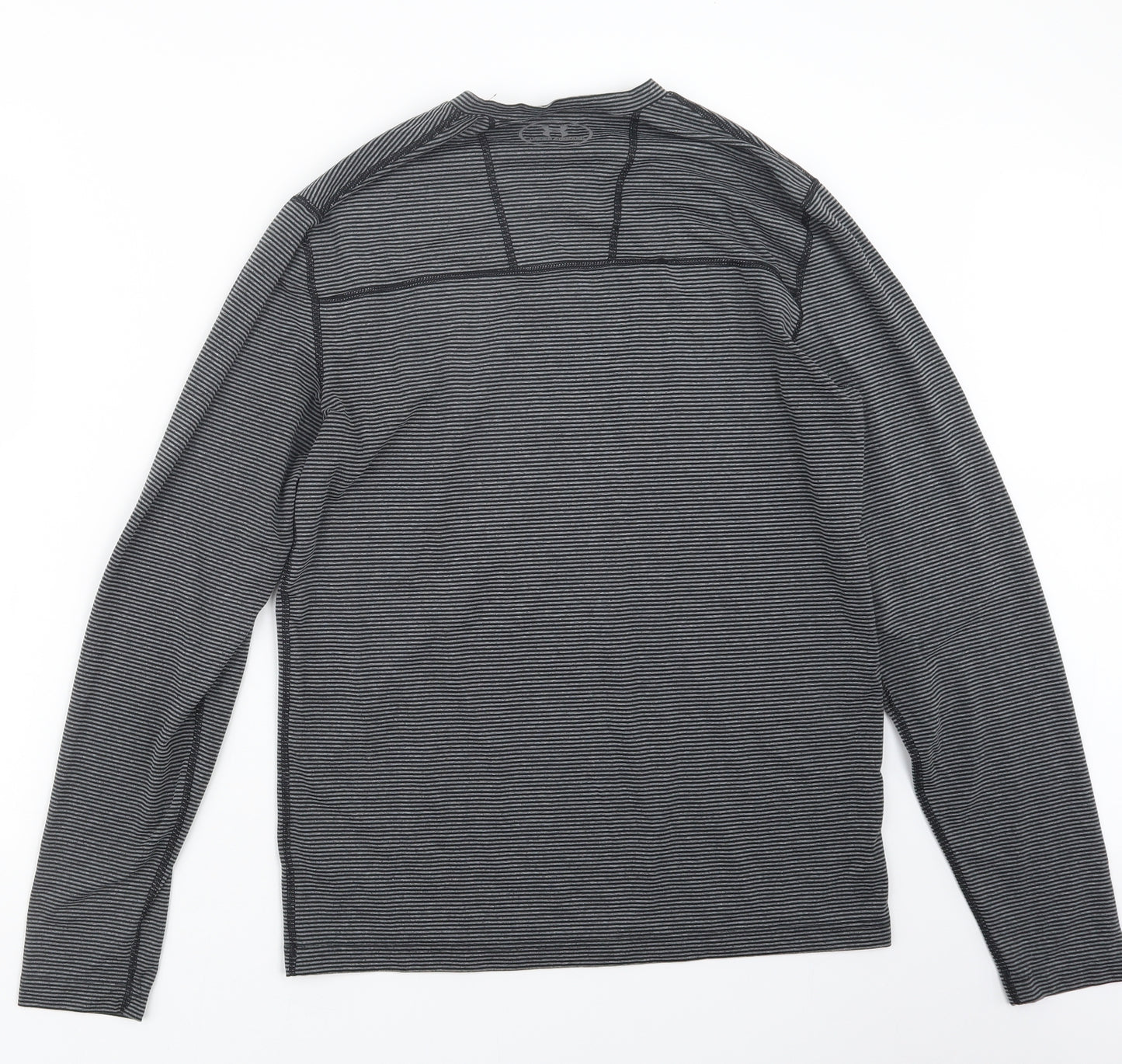 Under armour Mens Grey Striped   T-Shirt Size M