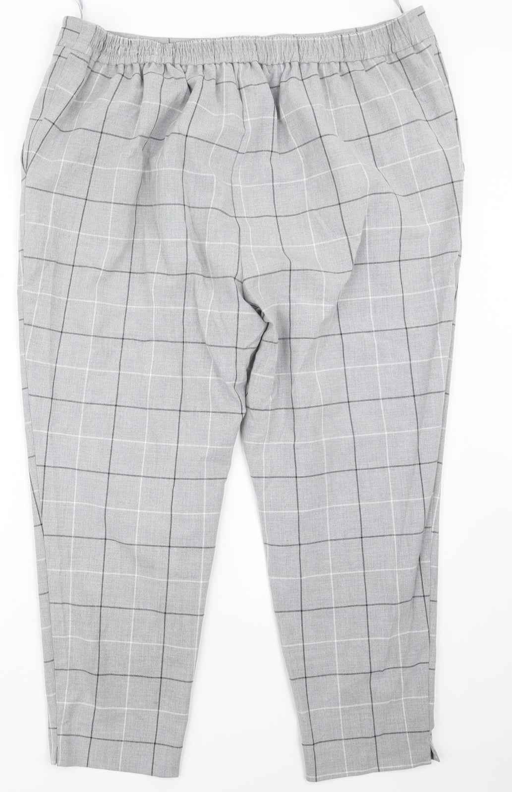 F&F Womens Grey Check  Trousers  Size 22 L26 in