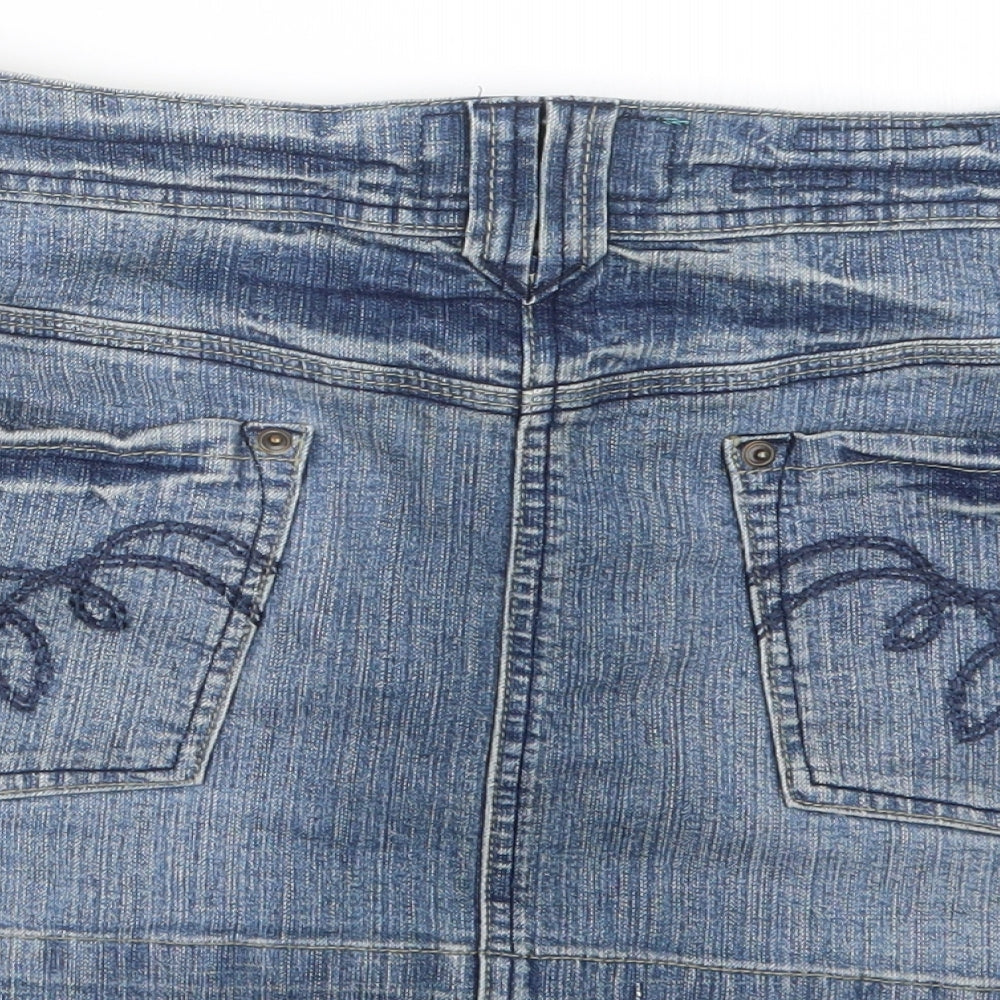 Cherokee Womens Blue  Denim Mini Skirt Size 18
